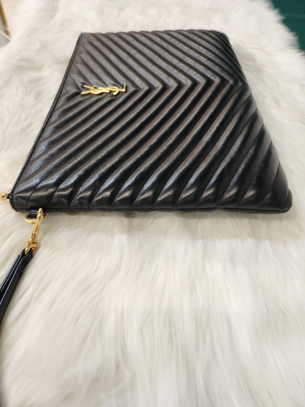 Saint Laurent pochette matelassé nera 440222 76186797