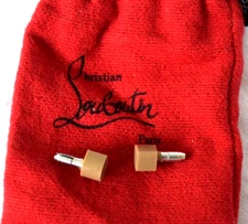 Christian Louboutin  Heel Beige tips Replacement In Red Fabric Bag