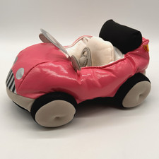Build A Bear Smallfrys Buddies Cruisin Pink Vinyl Convertible 10” Plush Car READ