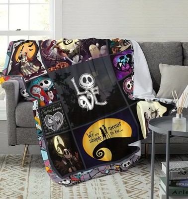New Disney Nightmare Before Christmas Flannel Throw Blanket
