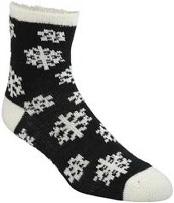 Sofsole Snowflakes Fireside Damen Innen-Socken 1 Paar Schwarz/Weiß Größe 5-10