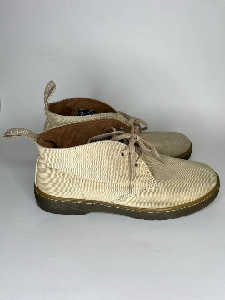 Botas militares de lona Dr. Martens Mayport de sarga teñida en arena talla 9 con cordones Foto 2 de 4