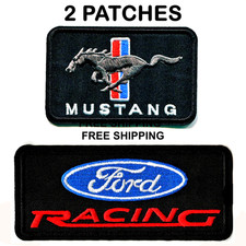 Ford Mustang Motor Car Automotive Patch Embroidered Iron-on Sew-on Set Of 2