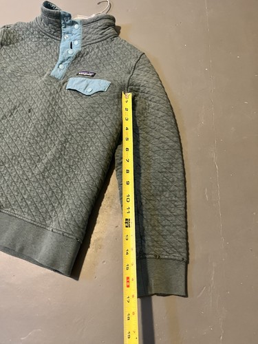 Patagonia Quilted Snap T Pullover Women’s Small Black Green Organic Cotton - M - Picture 12 of 13