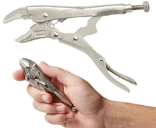 4 Inch Curved Jaw Locking Pliers Heavy Duty with Wire Cutter Small Vise Grip Set