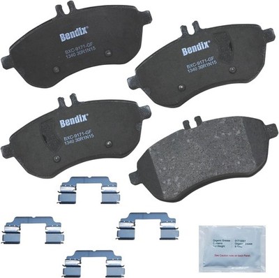 Bendix Priority1 CFC1340 Ceramic Front Brake Pads for Select Models Mercedes-Ben