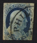 CKStamps: US Stamps Collection Scott#7 1c Franklin Used Tiny Thin CV$135