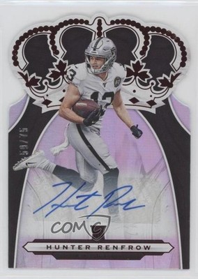 2019 Panini Chronicles Crown Royale Rookie Red 59/75 Hunter Renfrow Auto RC 3c2