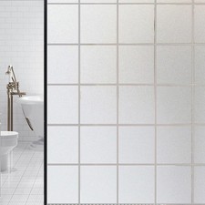 Window Privacy Film Frosted Removable Glass Covering Anti UV Non-Adhesive Doo...