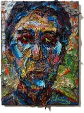 MODeRN ORIGINaL OIL PAINTiNG█PORTRAIT EXPRESSIoNIST ART█ReALIST SIGNED ABSTRaCT