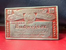 Vintage Budweiser Label Anheuser Busch Belt Buckle