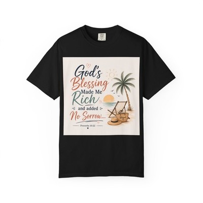 Blessed & Abundant | Proverbs 10:22 Graphic Tee | Unisex Christian Apparel Faith