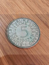 5 Deutsche Mark Silberadler Heiermann M&uuml;nze 1967 F