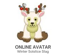 Webkinz Classic Winter Solstice Stag Christmas Pet Code Only