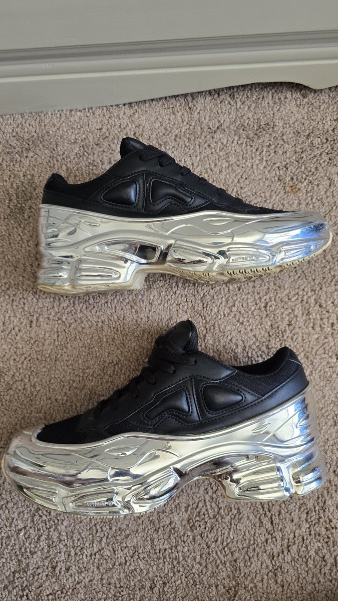 USED Adidas x Raf Simons Ozweego Mirrored Black Metallic EE7944 6