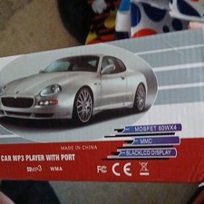 1 DIN Car MP3 Player Moffett 60Wx4 USB  Memory Card Input Black LCD