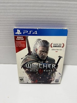 The Witcher 3 WILD HUNT PlayStation 4 PS4 Bonus Content Slipcover WB Video Game
