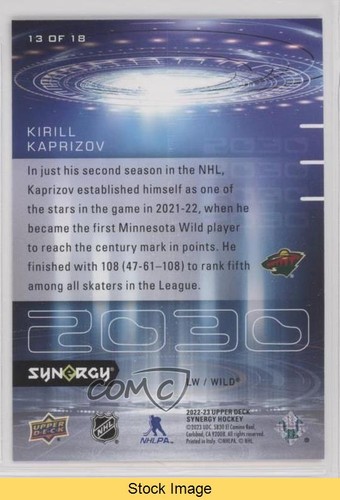 2022-23 Upper Deck Synergy 2030 Kirill Kaprizov #13 READ 12l5 - Picture 2 of 3