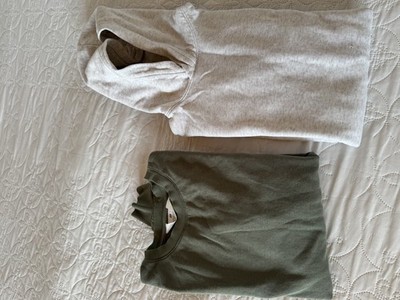 H&M Hoodie & Sweatshirt Set Grau/Grün Rundhals Langarm ohne Muster Gr. 170