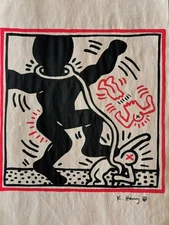 Keith Haring COA Painting Original Drawing Signed Art on Paper