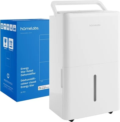 SCOTTSDALE WHOLESALERS hOmeLabs 25 Pint Wi-Fi Dehumidifier for up to 3,500 Sq Ft Rooms