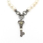 Barbara Bixby Sterling Baroque Pearl Key Design 22 Inch Necklace #S5609-4 — photo 4