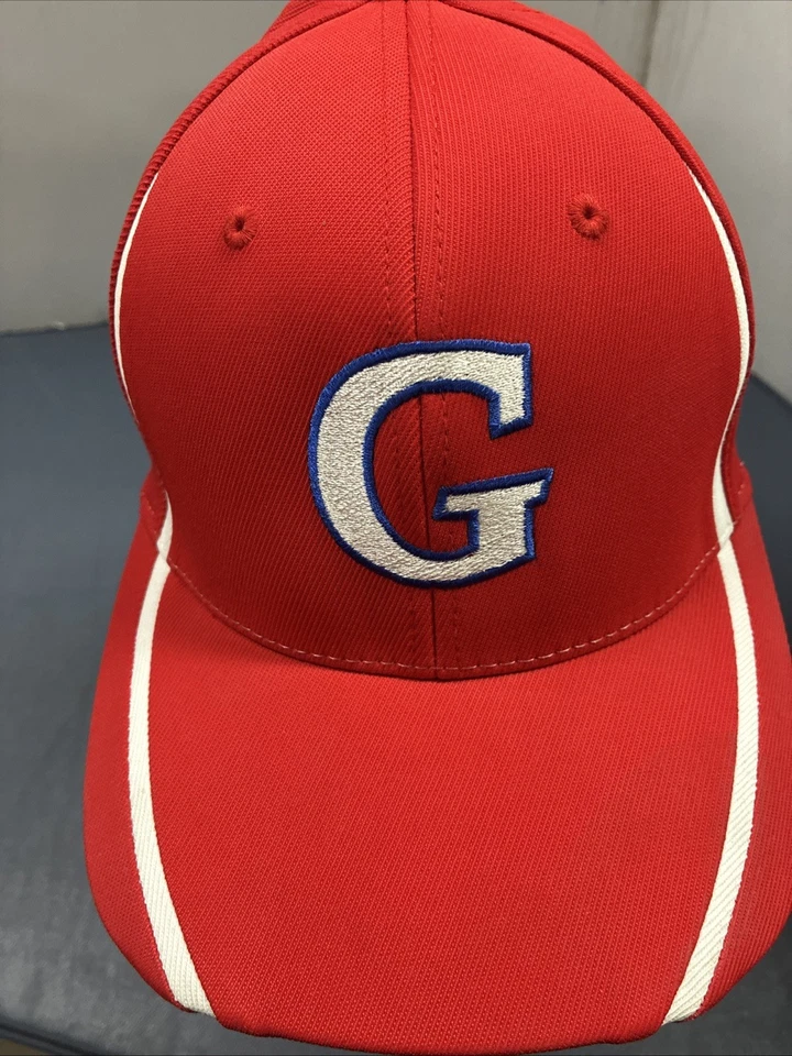 Boné de beisebol 2022 Glastonbury 11U All-Star vermelho #8 ajuste flexível tamanho P-M - Imagem 2 de 4