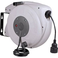 As Schwabe 12611 Wandkabeltrommel 15 M Schwarz Schutzkontakt-Winkelstecker,