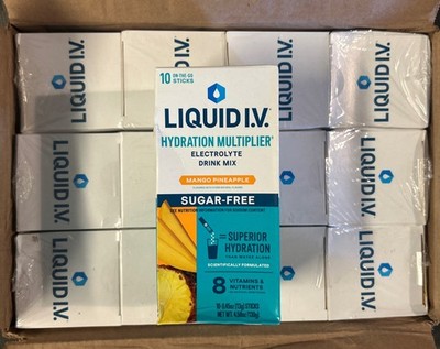 Liquid IV Hydration Multiplier Sugar-Free Mango Pineapple 120 Sticks Ex 7/2027