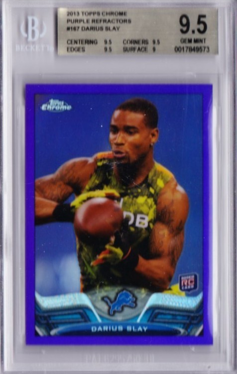 DARIUS SLAY 2013 Topps Chrome Purple Refractor #167 RC BGS 9.5 Pop 1