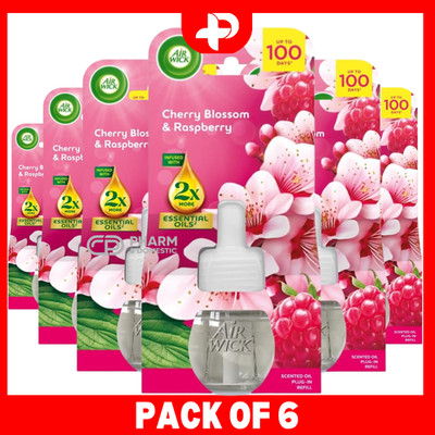 Air Wick Essential Plug In Nachfüllpack Kirschblüte & Respberry 19ml 6er Pack