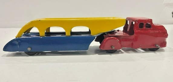 1506 ~ 1930s  Wyandotte  9.5" Pressed Steel Auto Car Hauler!  Nice Truck!