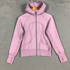 Lululemon Scuba Hoodie Women's 6 Purple Heather Full-Zip Thumbholes Athleisure