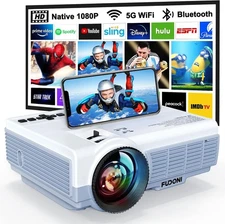 1080P Home Theater Projector - WiFi, Bluetooth & Versatile Connectivity Options