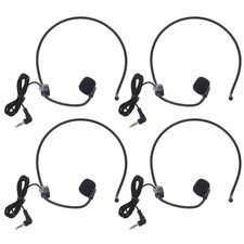 4pcs Wired Headset Microphone: Open Ear Clip Headphones - Over Ear Condenser