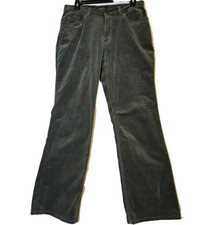 Vintage Eddie Bauer Woman's Corduroy Pants Size 8P Dark Green Winter Holidays