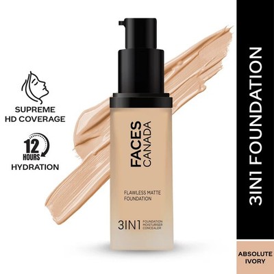 Faces Canada Flawless Matte Foundation (30ml) - Absolute Ivory