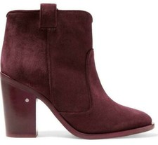 Laurence Dacade Nico Suede Ankle Boots/booties Burgundy Size 8