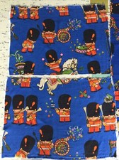 Vintage 60er Retro Reste Pop Parade Stoff Moygashel Freida Clowes Rindenstoff