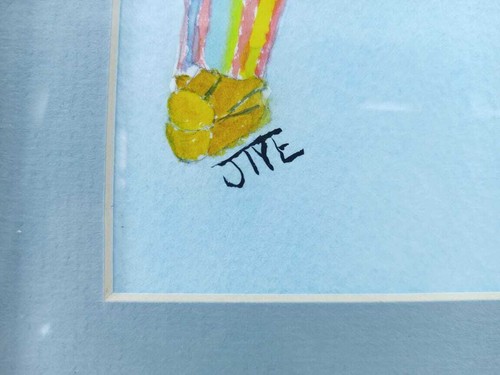 Two Clowns PAINTING , joyce Signed - Picture 4 of 5