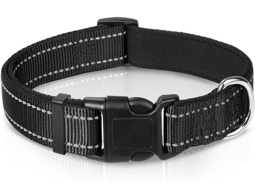 Verstellbares Hundehalsband - weiches Neopren gepolstertes Nylon für mittlere/große Hunde - Bild 1 von 11