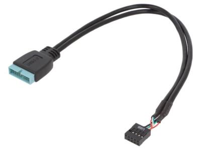 CC-U3U2-01 Kabel: Versorgung USB 2.0 9pin,USB 3.0 19pin 0,3m Cablexpert GEMBIRD
