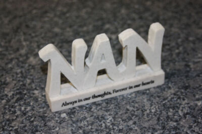 3D HARZ BUCHSTABEN GRABSCHMUCK GEDENKMAL MAMA, OMA oder NAN