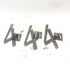 Lot of 3 Delaney 4205004 Black Metal House Number 4 4  Tall