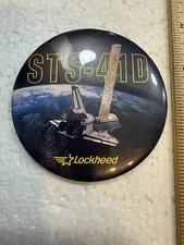 vintage lockheed Space Shuttle Button