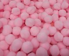 200 pcs Bulk 1/2" Inch 12mm Pink Craft Pom Poms Acrylic Aldastar Made in USA