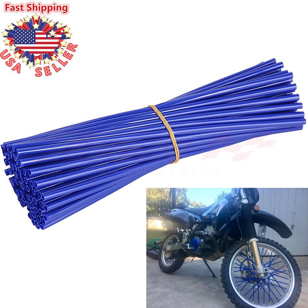 Twom 72-Pack Motorcycle Spoke Skins – Wheel Rim Guard Protector, Universal Fit, Multi-Color