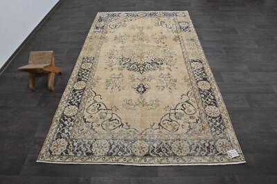 Oushak Türkisch Vintage Teppich 5x9 Kelim Rug Anatolisch Handarbeit Boho Deko...