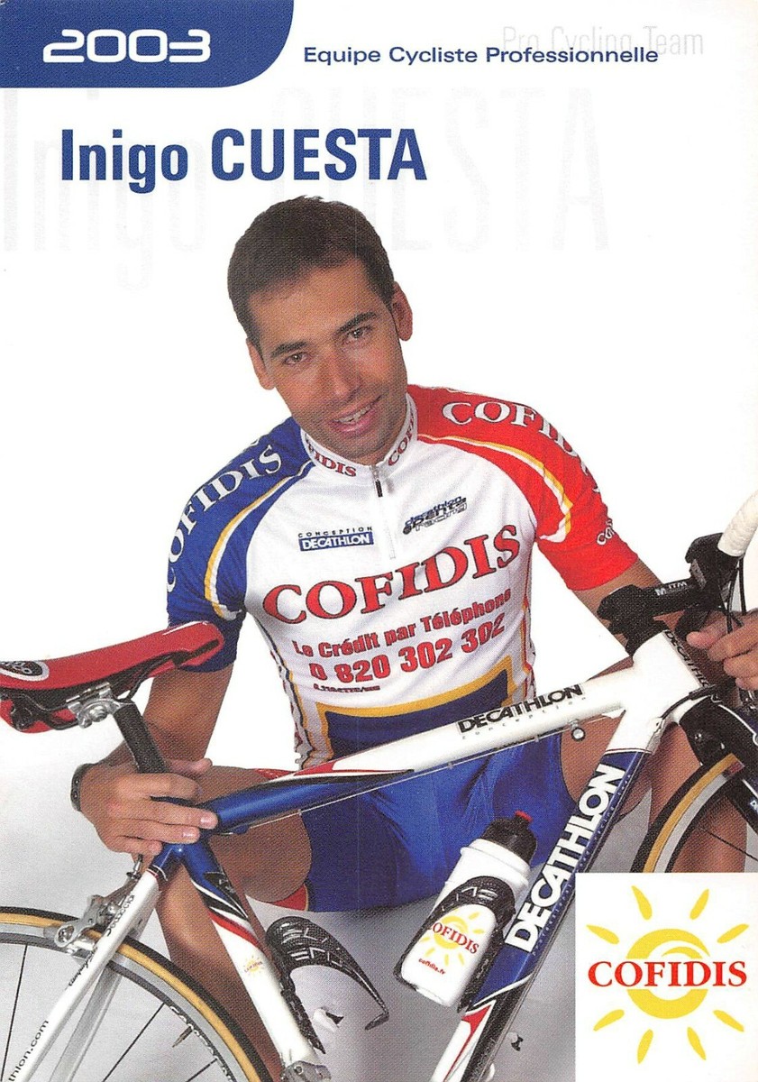 Carte Cycliste 2003 Laurent Gane – équipe Cofidis, Format 10x15 Cm
