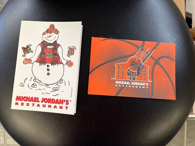 MICHAEL JORDAN JORDAN'S RESTAURANT UNUSED CHRISTMAS CARD SNOWMAN CHICAGO